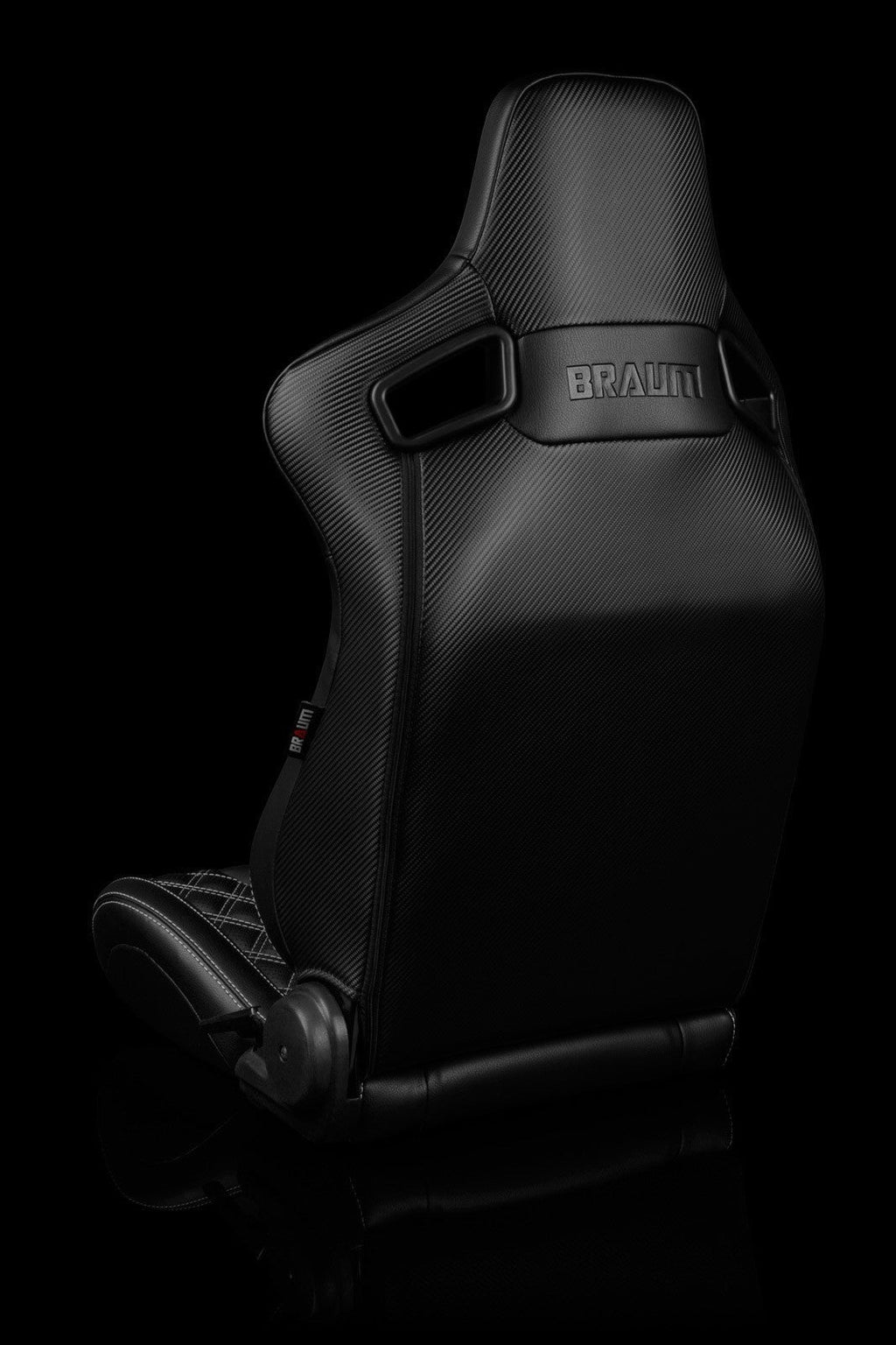 Braum Elite-X Series Racing Seats Diamond Edition White Piping Pair - Universal
