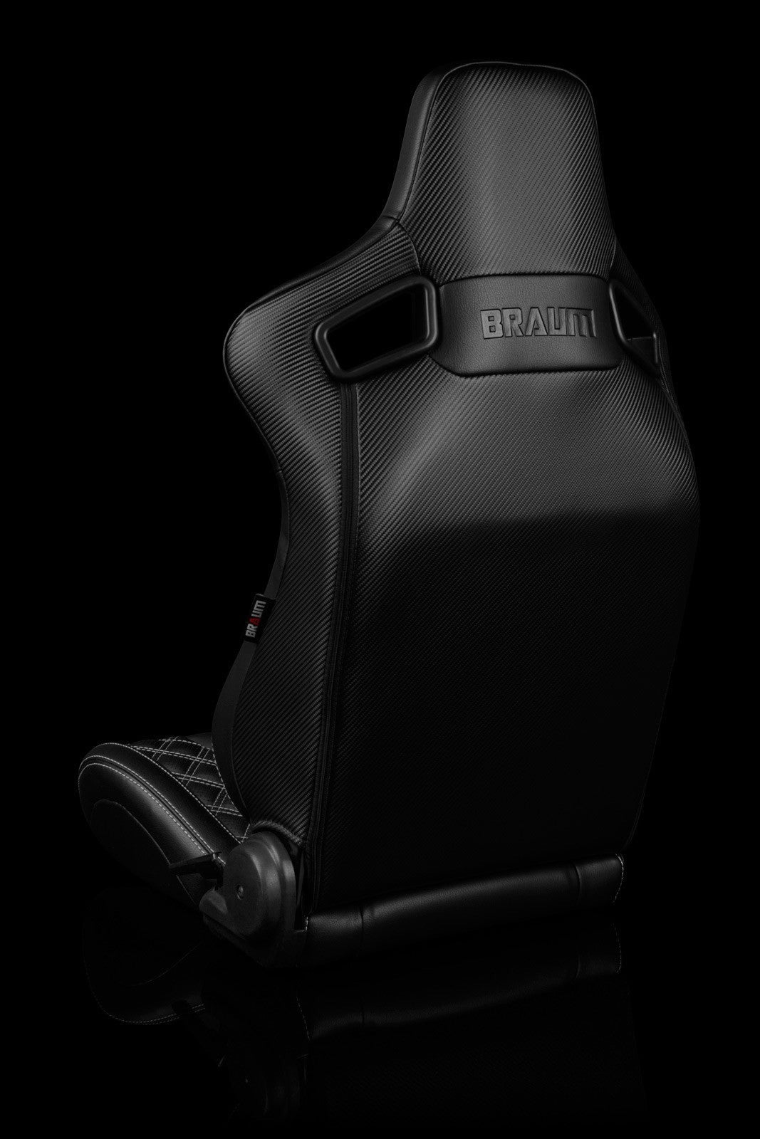 Braum Elite-X Series Racing Seats Diamond Edition White Piping Pair - Universal
