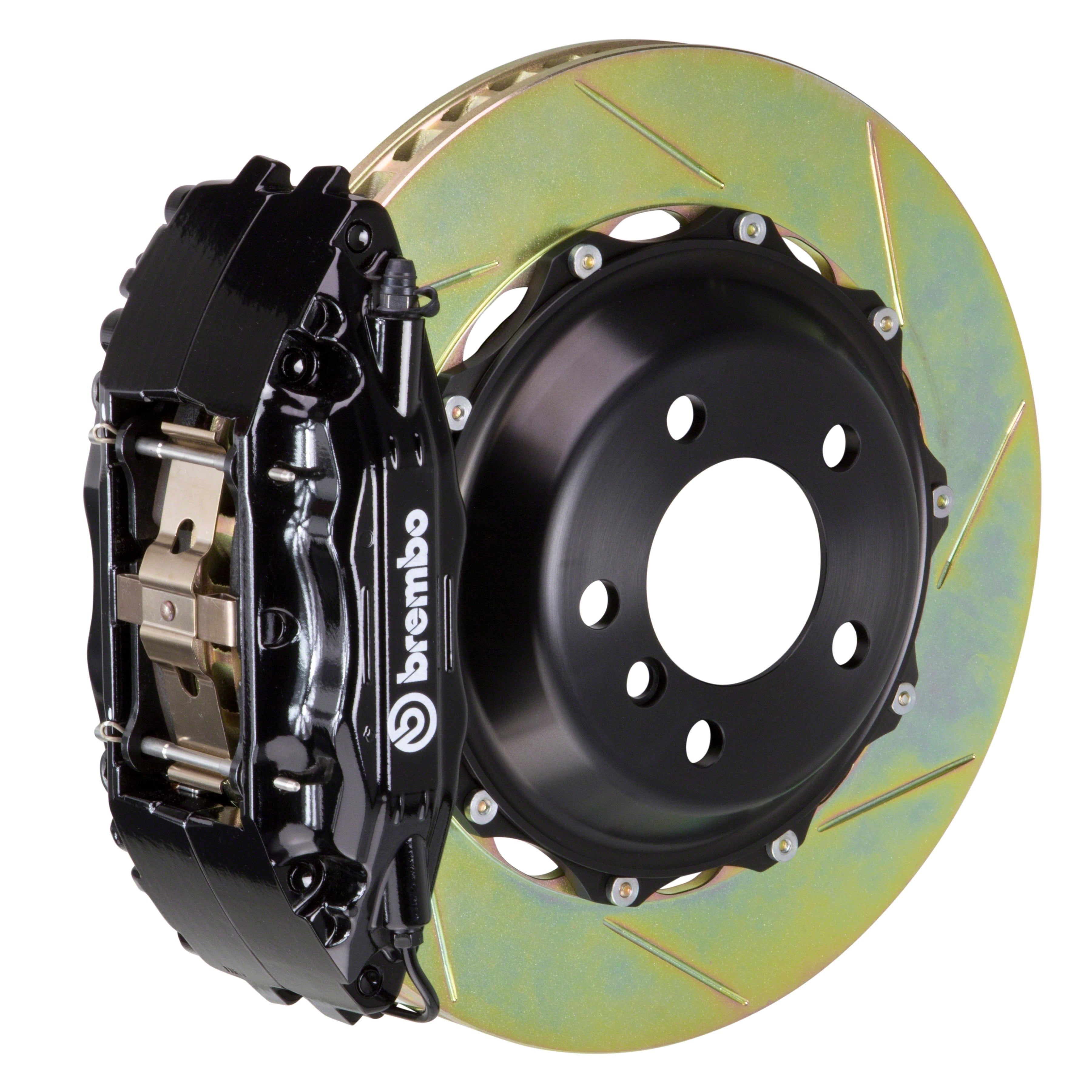Brembo GT Systems 4 Piston Front Big Brake Kit Black Slotted Rotors - 2013-2021 Scion FR-S / Subaru BRZ / Toyota 86