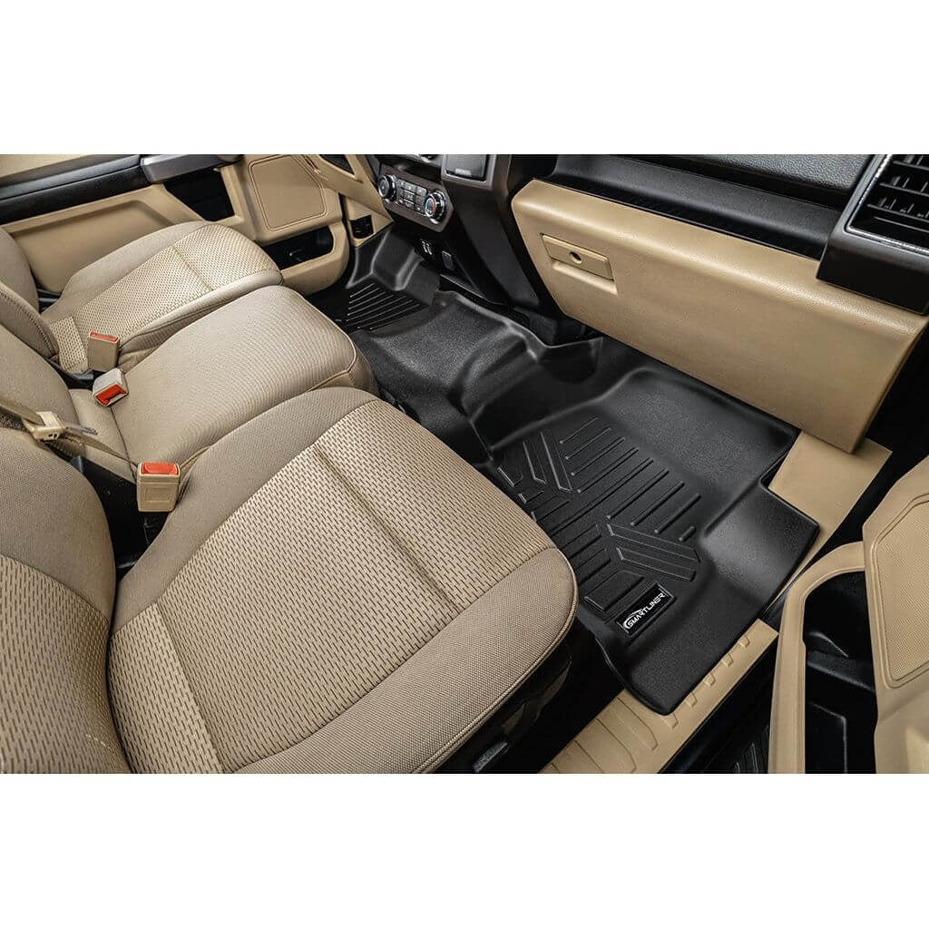 SMARTLINER Custom Fit Floor Liners For 2015-2026 Ford F-150 SuperCab with 1st Row Bench Seat with OTH Coverage & Vinyl Flooring