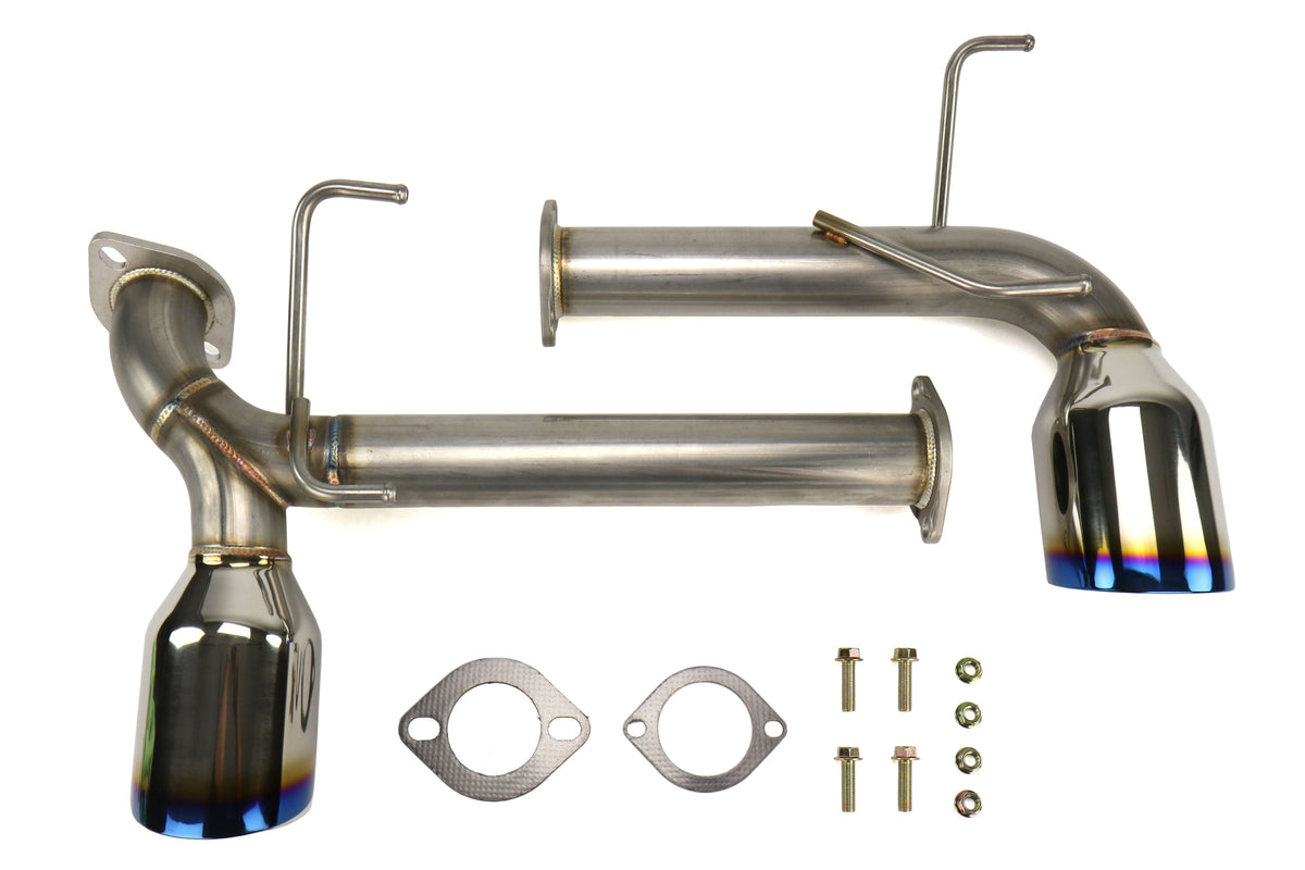 Remark Axle Back Exhaust Muffler Delete w/ Burnt Stainless Steel Double Wall Tips - 2013-2016 Scion FR-S / 2013-2016 Subaru BRZ