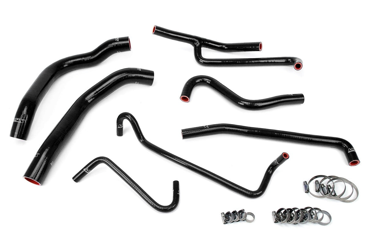 HPS Black Reinforced Silicone Radiator and Heater Hose Kit Coolant Ford 11-14 Mustang 3.7L V6