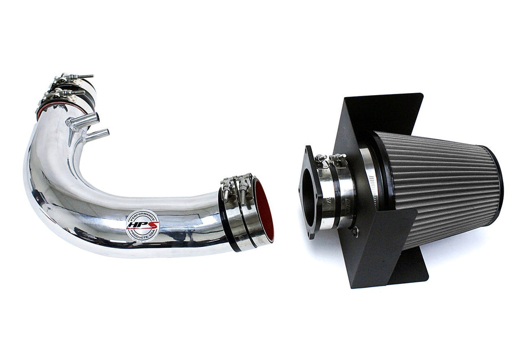 HPS Performance Shortram Air Intake Kit 2001-2003 Ford Lobo 5.4L V8, Includes Heat Shield, Polish