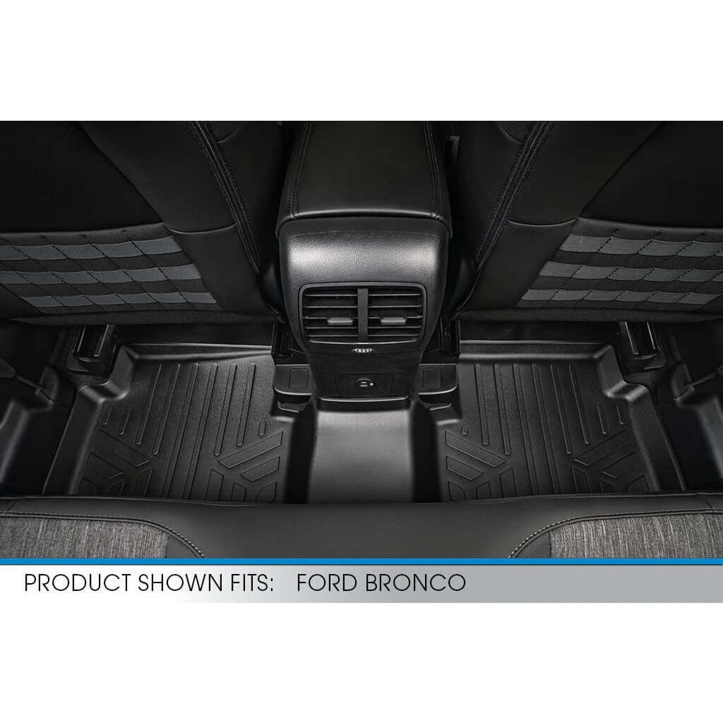 SMARTLINER Floor Liners for 2021-2026 Ford Bronco Sport W/O Rear Bump (Rubber Flooring)
