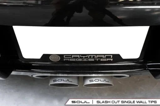 Porsche 718 Cayman / Boxster Bolt-On X-Pipe With Tips Straight Cut Single Wall Tips