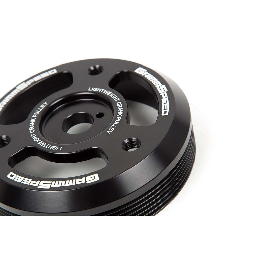 GrimmSpeed Lightweight Crank Pulley Black - Subaru Models (inc. BRZ 2013+ / WRX 2015 - 2018)