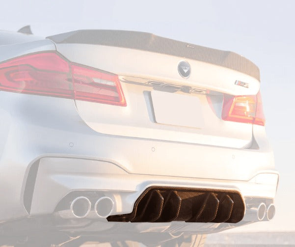 BMW F90 M5 VRS PROGRAM (2017+) VRS Aero Rear Diffuser Carbon Fiber PP 2x2 Glossy