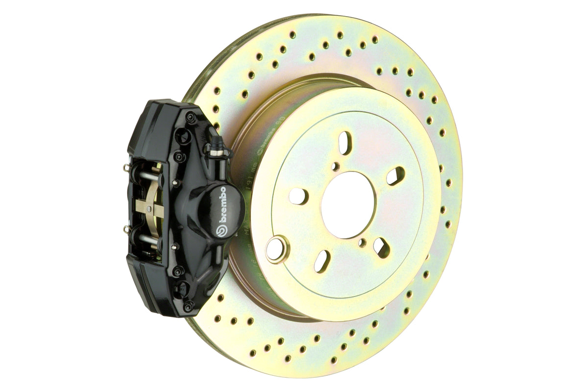 Brembo Gran Turismo Drilled Brake Kit 2 Piston 1-Piece Black Rear - 2013-2016 Scion FR-S / 2013-2020 Subaru BRZ / 2017-2019 Toyota 86