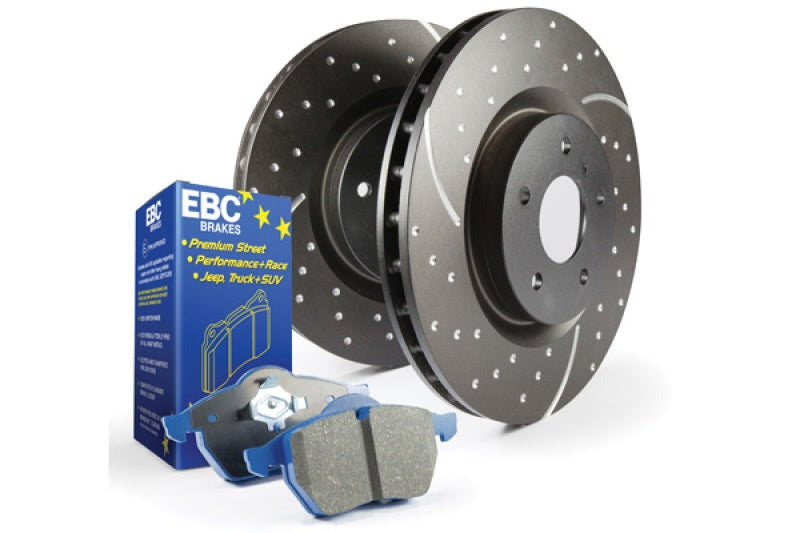 EBC S6K Bluestuff Pad and GD Rotor Front Kit - 2013-2020 Subaru BRZ / Scion FR-S / Toyota GT86 (W/ Solid Rear Rotors)