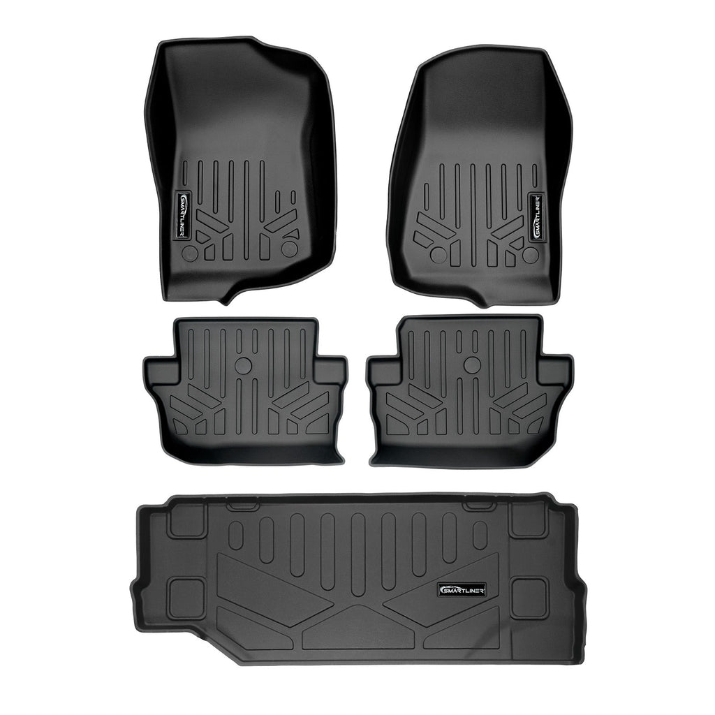 SMARTLINER Floor Liners for 2018-2025 Jeep Wrangler 2-Door (JL New Body Style - not JK)