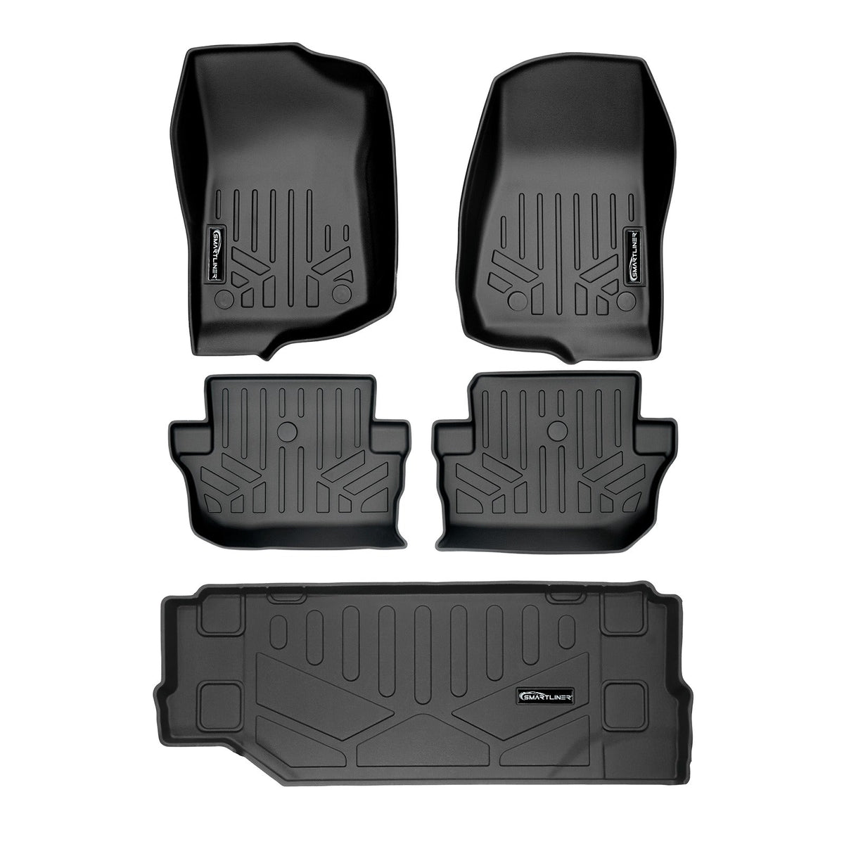 SMARTLINER Floor Liners for 2018-2025 Jeep Wrangler 2-Door (JL New Body Style - not JK)