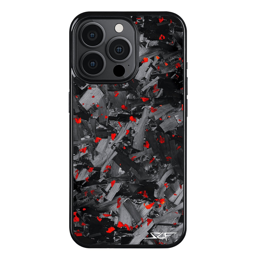iPhone | Red Flake Forged Chunk Carbon Fiber Case | CLASSIC Series