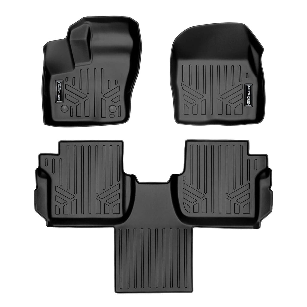 SMARTLINER Floor Liners for 2014-2020 Transit Connect With Carpet (Long Wheelbase & 2nd Row Bucket Seats)