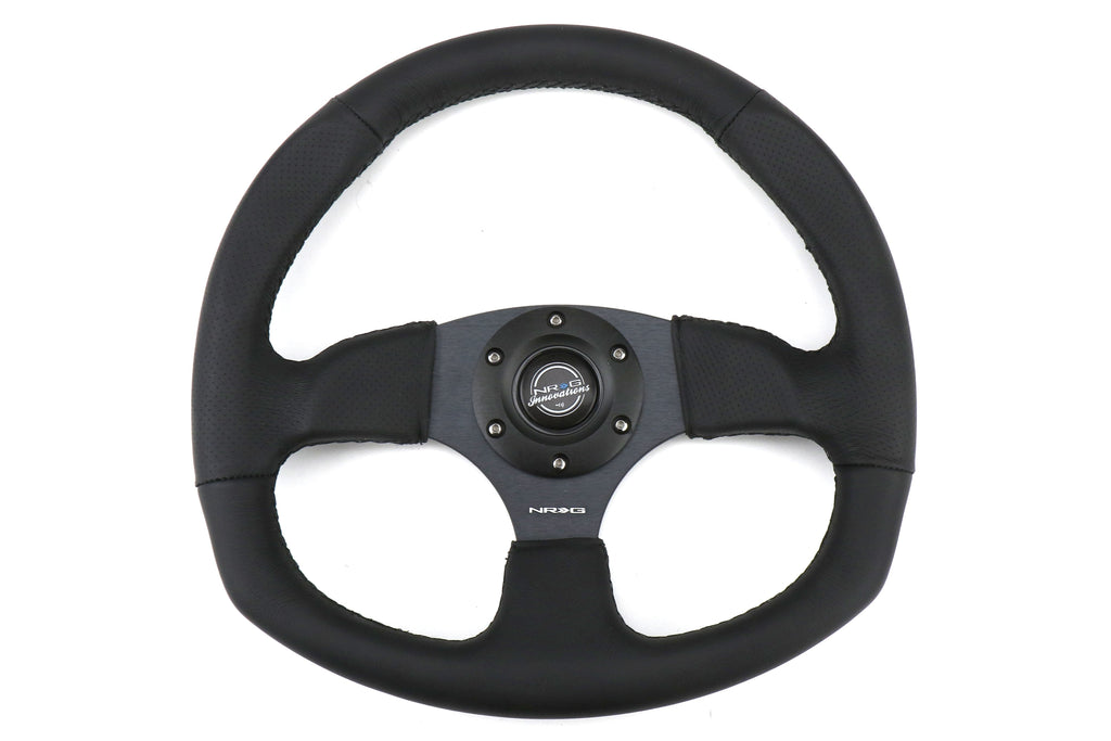 NRG 320mm Sport Leather Steering Wheel Oval - Universal