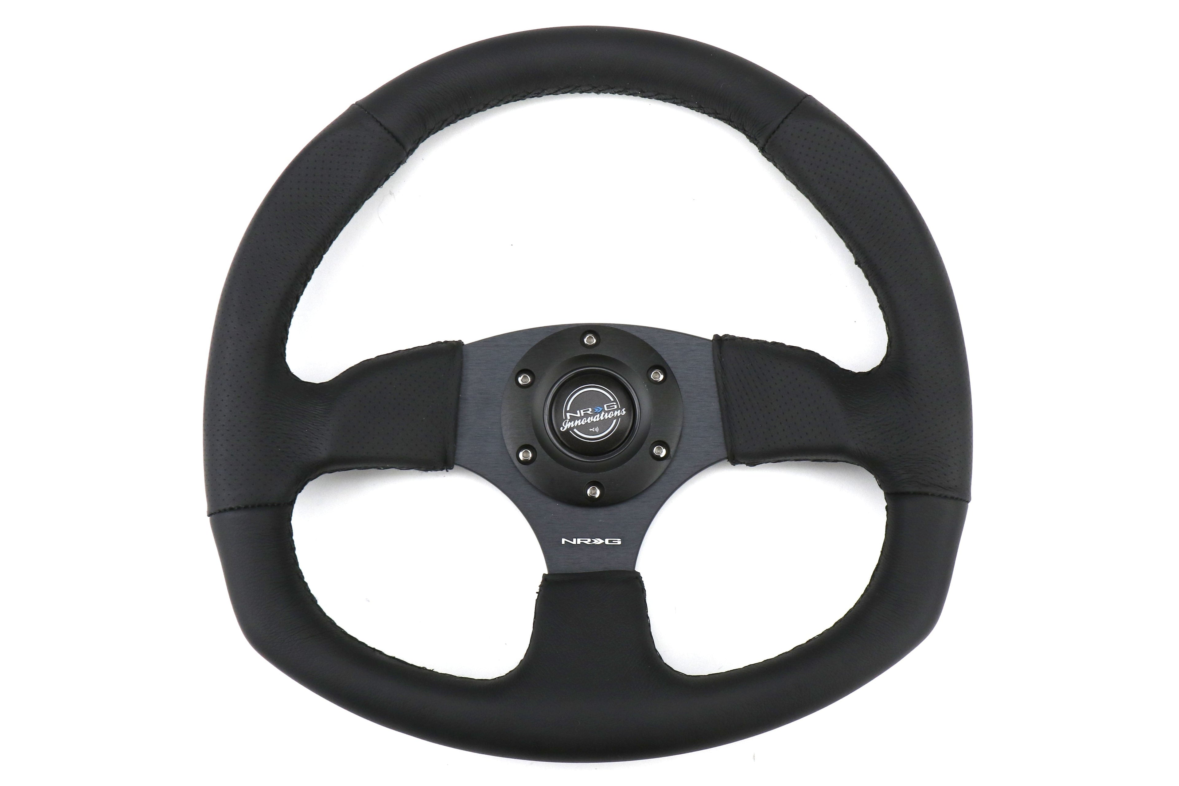 NRG 320mm Sport Leather Steering Wheel Oval - Universal