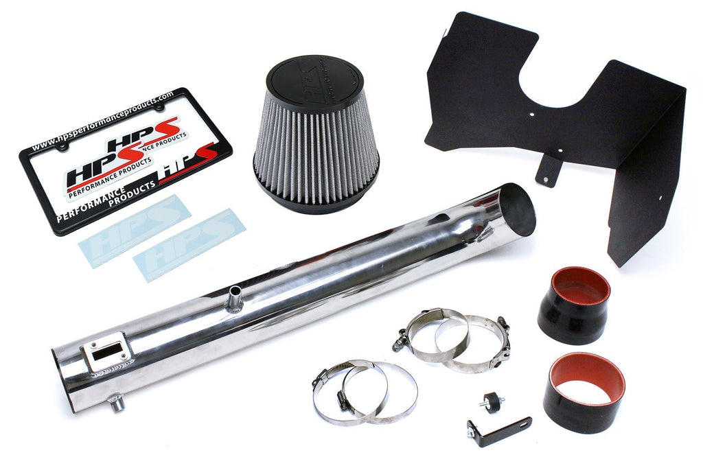 HPS Performance Shortram Air Intake Kit 2005-2015 Nissan Frontier 4.0L V6, Includes Heat Shield, Polish