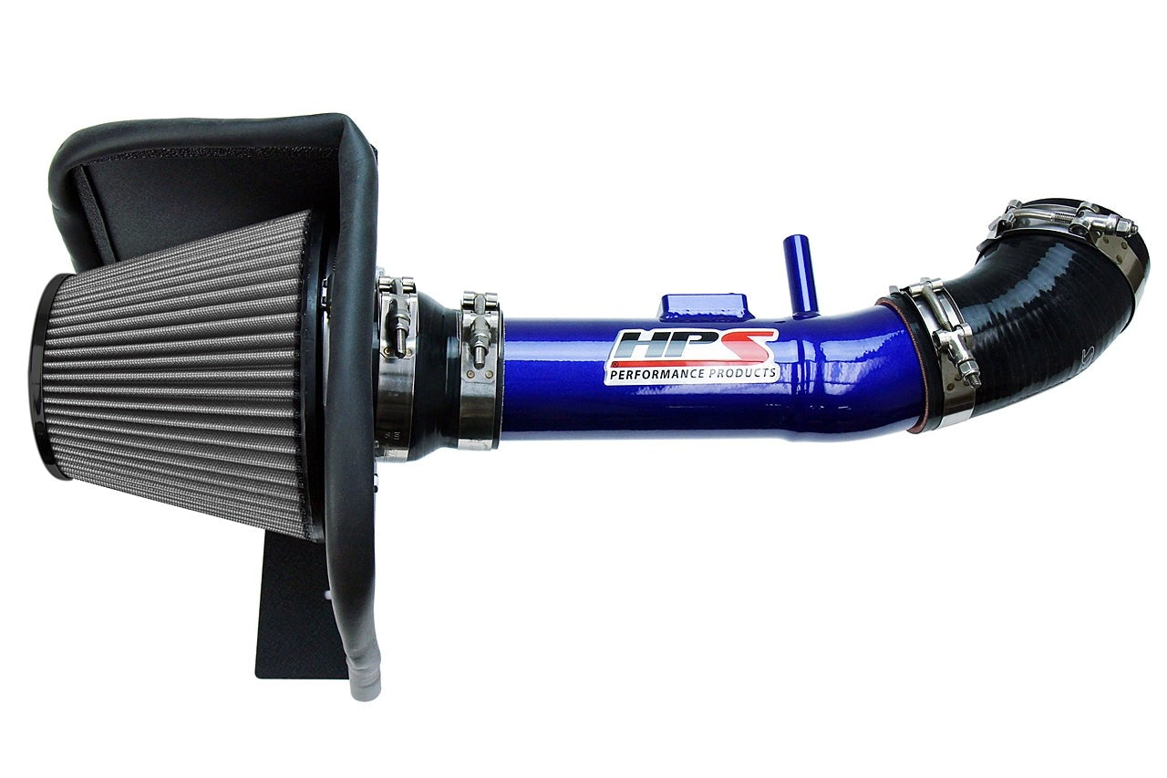 HPS Performance Shortram Air Intake Kit 2004-2009 Mazda B4000 4.0L V6, Includes Heat Shield, Blue