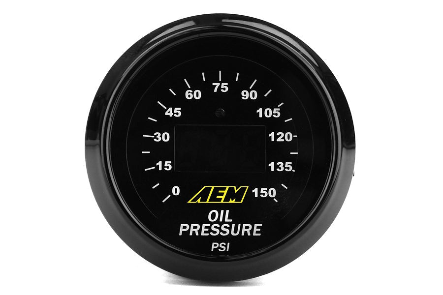 AEM Oil Pressure Gauge Digital 0-150psi 52mm - Universal