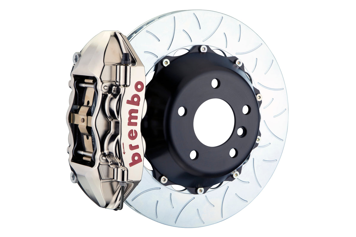 Brembo GT Systems 4 Piston Front Big Brake Kit Nickle Plated Slotted Rotors - 2013-2021 Scion FR-S / Subaru BRZ / Toyota 86