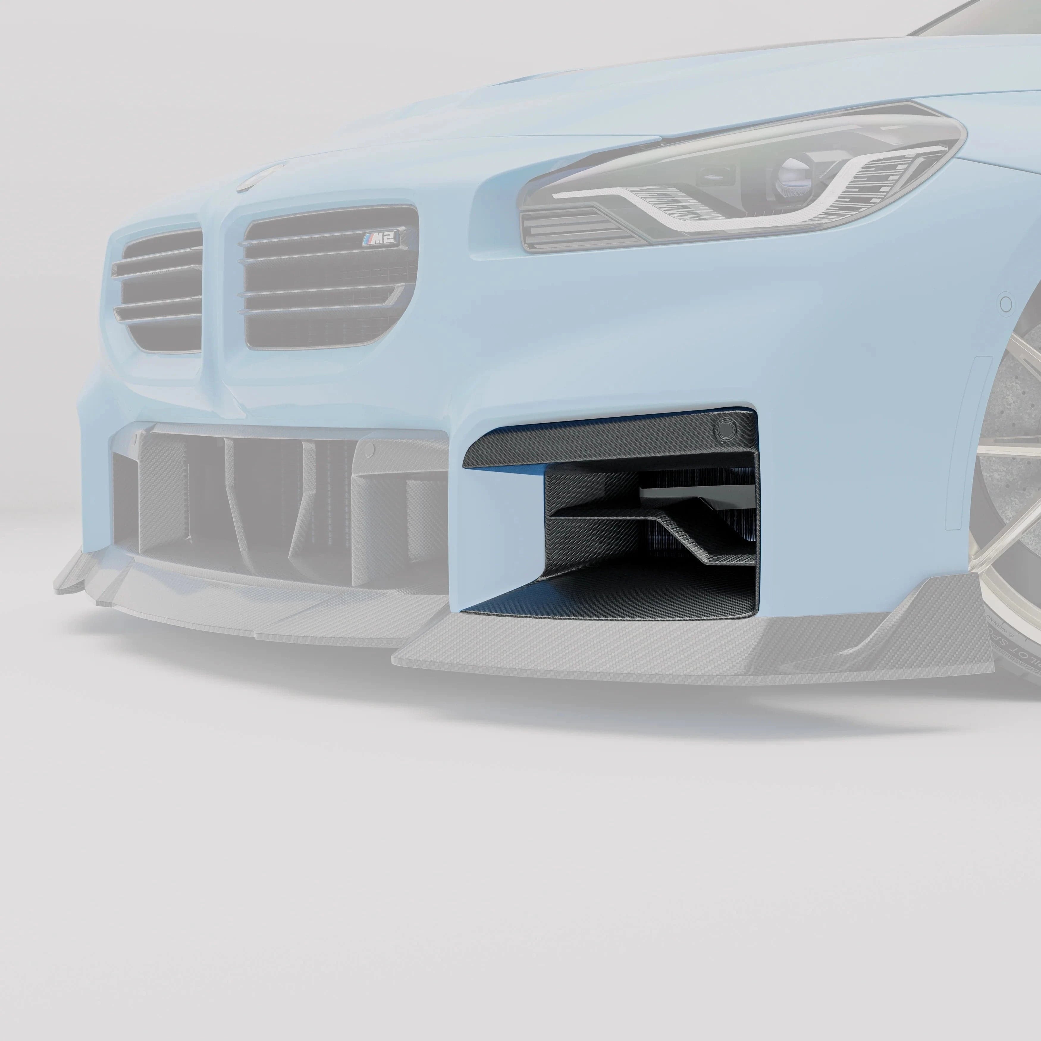 Revozport Carbon Fiber Front Bumper Vents for BMW G87 M2