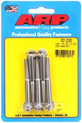 ARP 1/4-20 x 2.250 Hex SS Bolts (Set of 5)