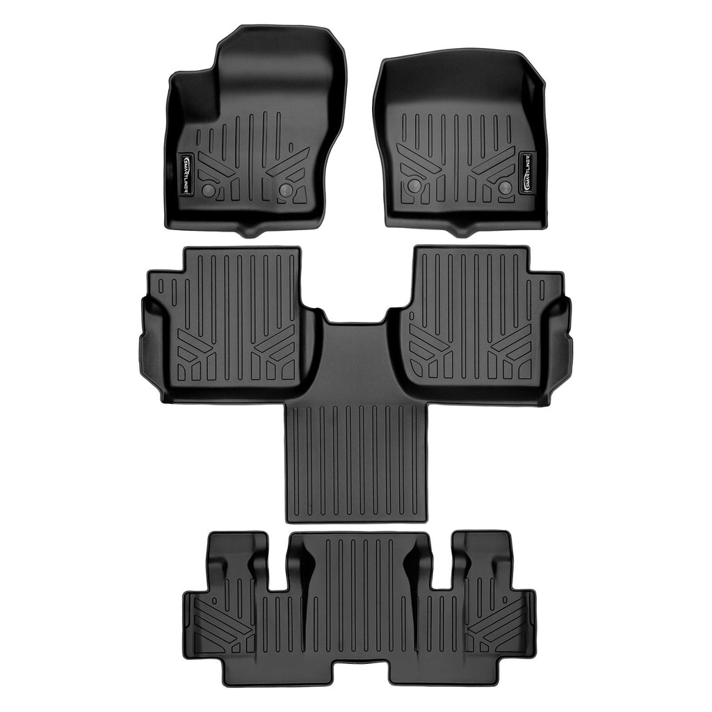 SMARTLINER Floor Liners for 2014-2022 Ford Transit Connect (Wagon-Longwheelbase) | Vinyl | With Secondary Footrest