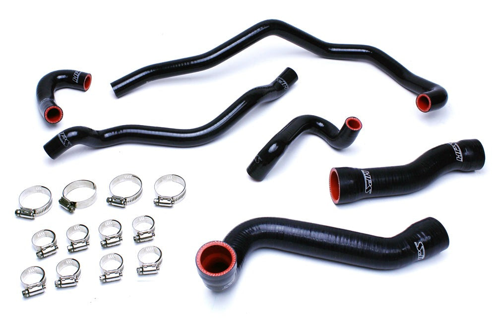 HPS Black Reinforced Silicone Radiator + Heater Hose Kit Coolant BMW 01-06 E46 M3 Left Hand Drive