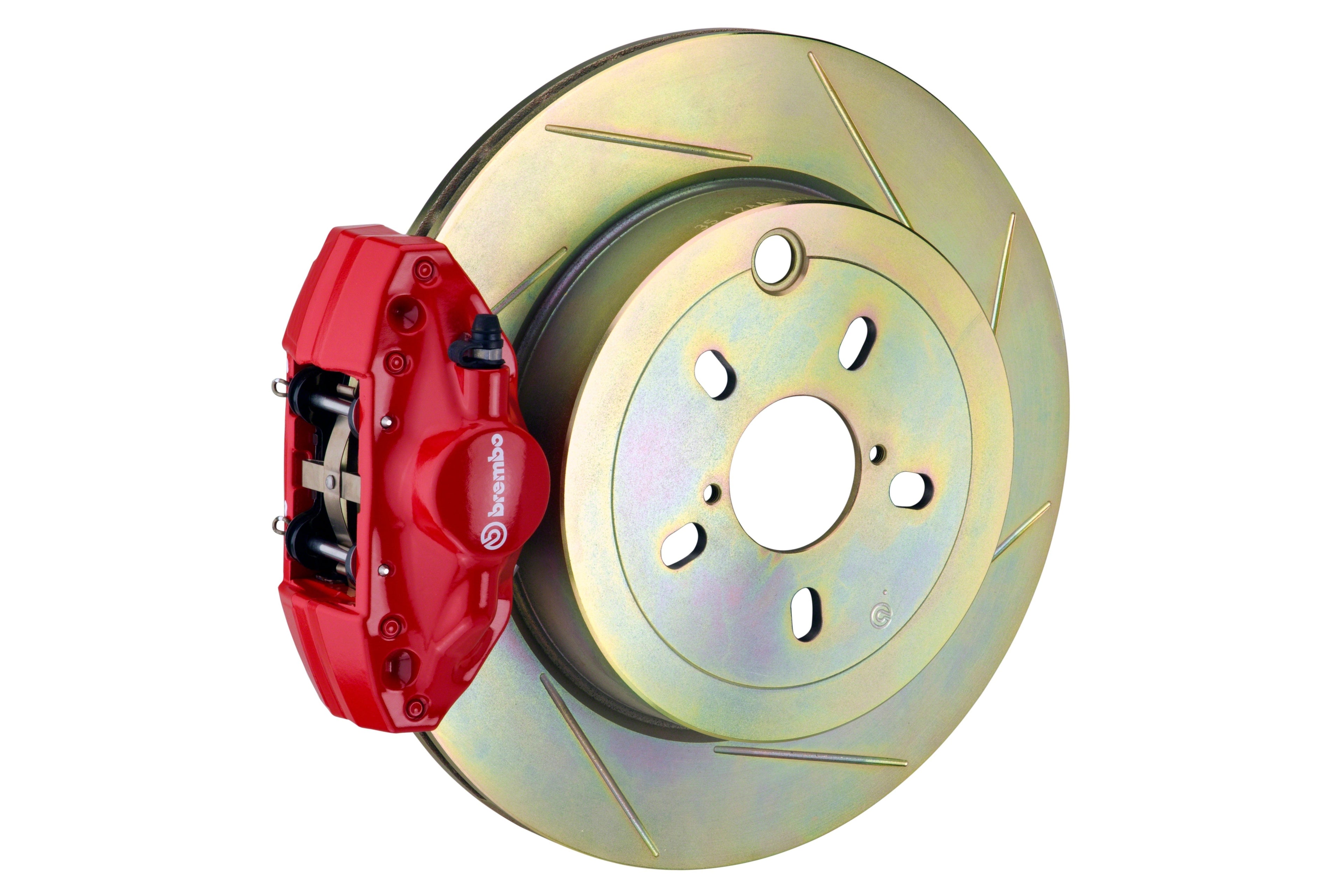Brembo Gran Turismo Slotted Brake Kit 2 Piston 1-Piece Red Rear - 2013-2016 Scion FR-S / 2013-2020 Subaru BRZ / 2017-2019 Toyota 86