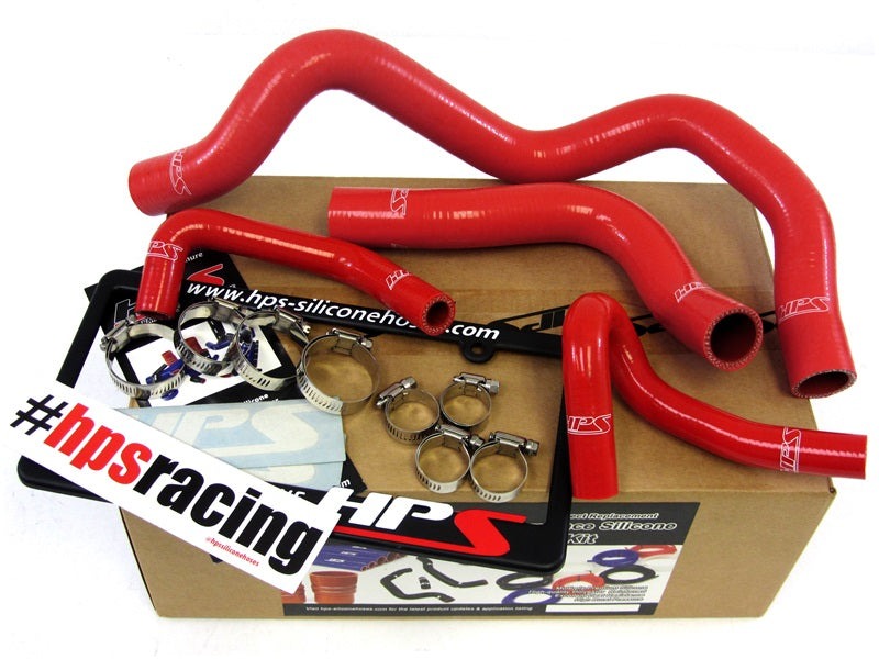 HPS Reinforced Red Silicone Radiator + Heater Hose Kit Coolant Mazda 99-05 Miata 1.8L