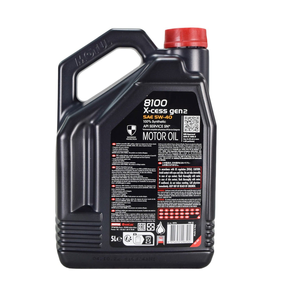 BMW E39 540i Engine Oil Filter Service Kit By Motul 5W40