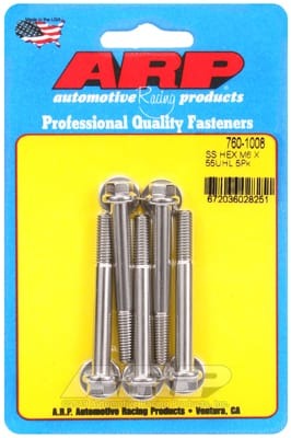 ARP M6 x 1.00 x 55 SS Hex Bolts (Set of 5)