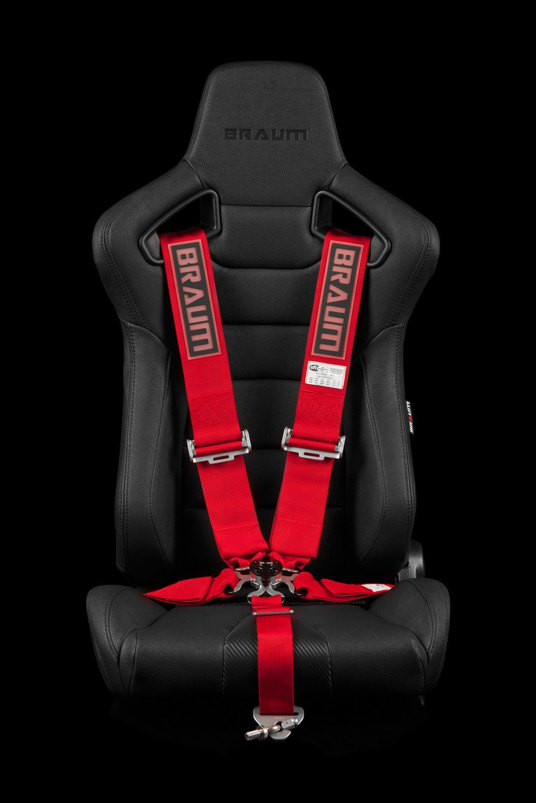 Braum 5 Point 3inch SFI Approved Racing Harness - Red Each - Universal