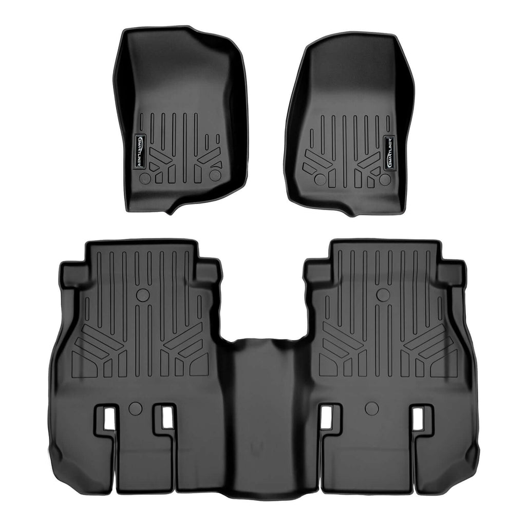 SMARTLINER Floor Liners for 2018-2026 Wrangler JL Unlimited (No Sub and No Flat Load Floor)