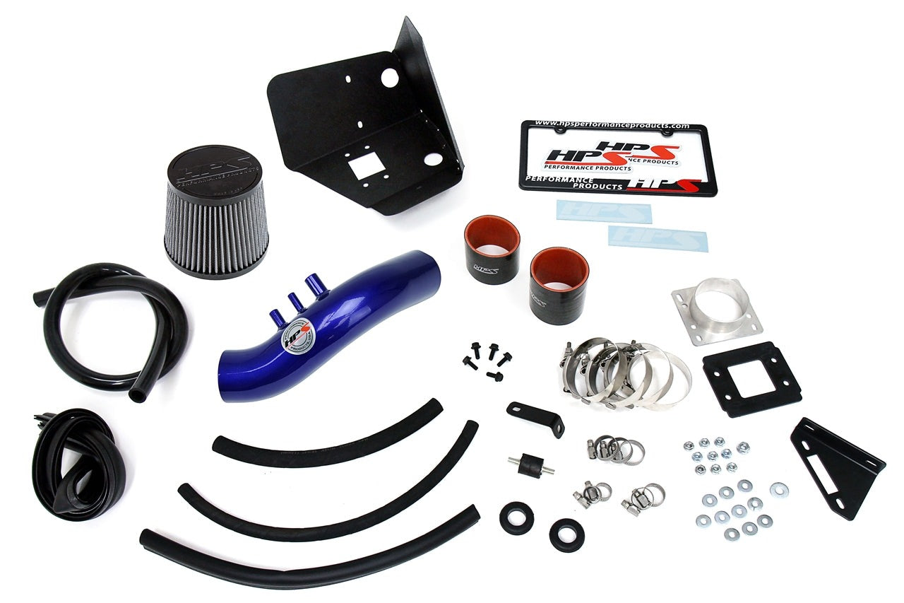 HPS Performance Shortram Air Intake Kit 1989-1995 Toyota Pickup 3.0L V6, Includes Heat Shield, Blue