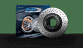SHW 22-25 Porsche 718 Cayman GT4 RS Right Rear Cross-Drilled Lightweight Brake Rotor (9GT615602E)