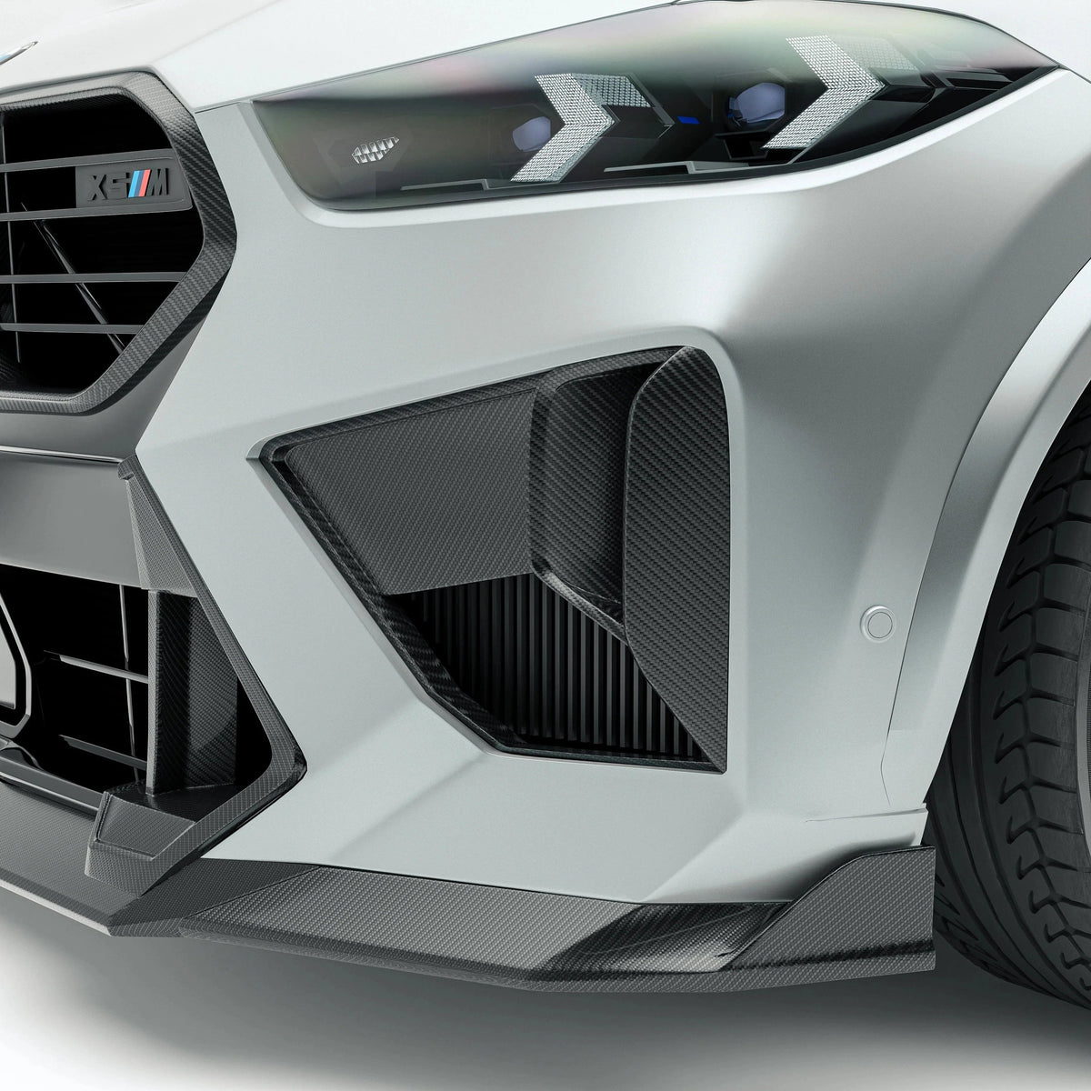 Revozport Carbon Fiber Front Bmper Air Intake Covers for BMW X5M F95 X6M F96 LCI (2023+)