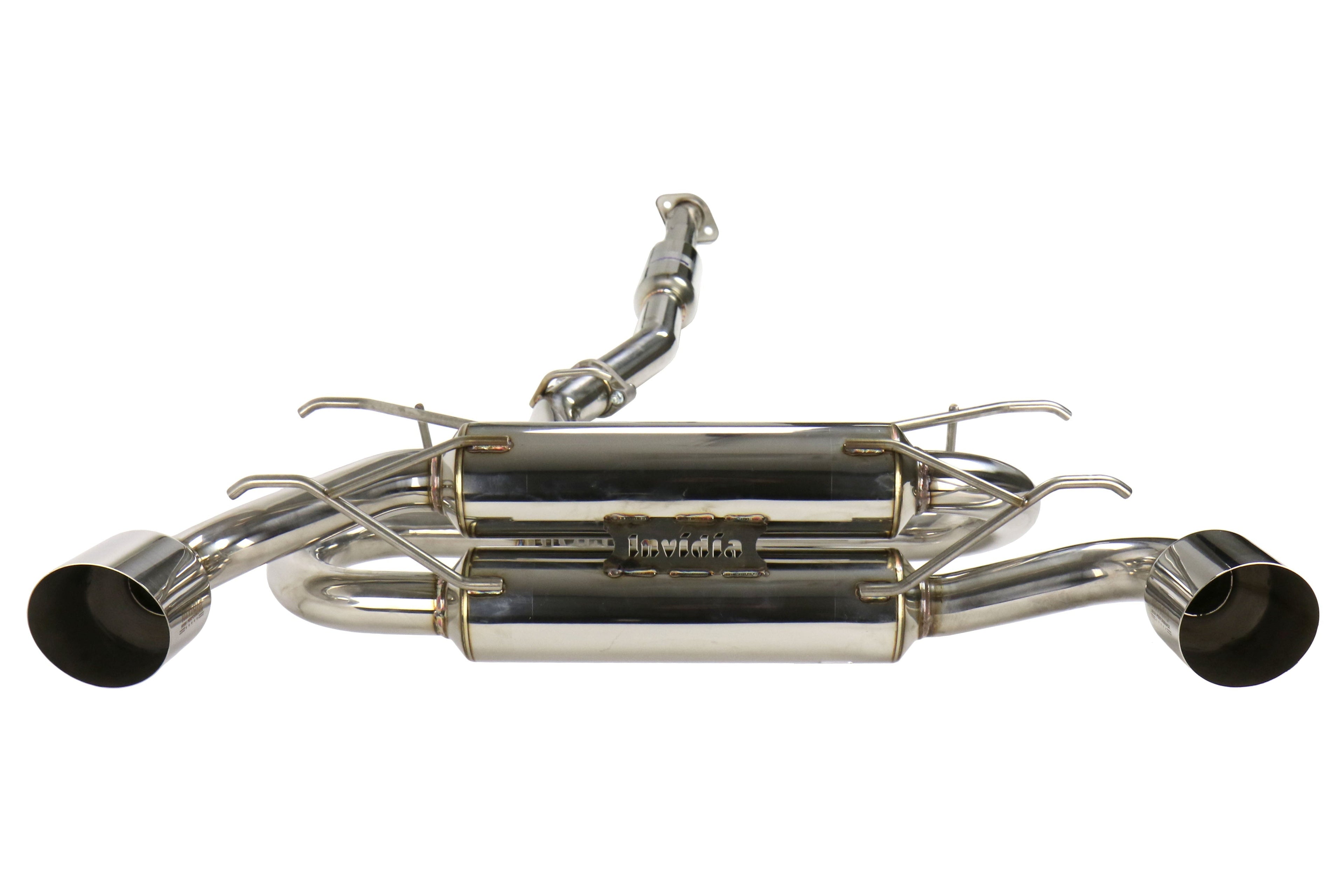 Invidia Gemini R400 Dual Tip Catback Exhaust - Stainless Steel Tips - 2013-2021 Scion FR-S / Subaru BRZ / Toyota 86