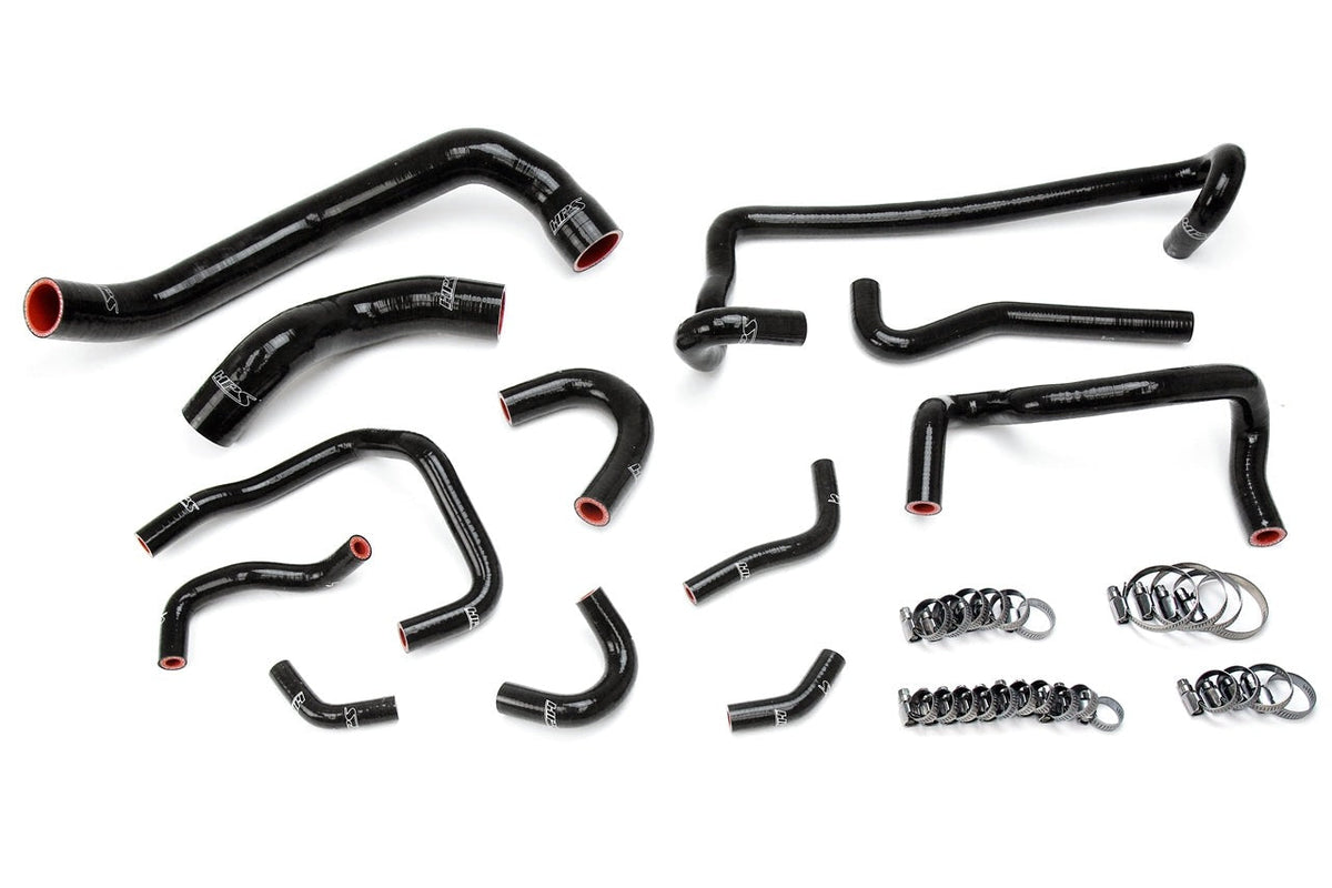 HPS Black Reinforced Silicone Radiator + Heater Hose Kit Coolant Nissan 89-94 Skyline GTR R32 RB26DETT Twin Turbo