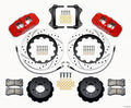 Wilwood AERO6 Front Hat Kit 15.00 Drilled Red 2007-2011 BMW E90 Series w/Lines