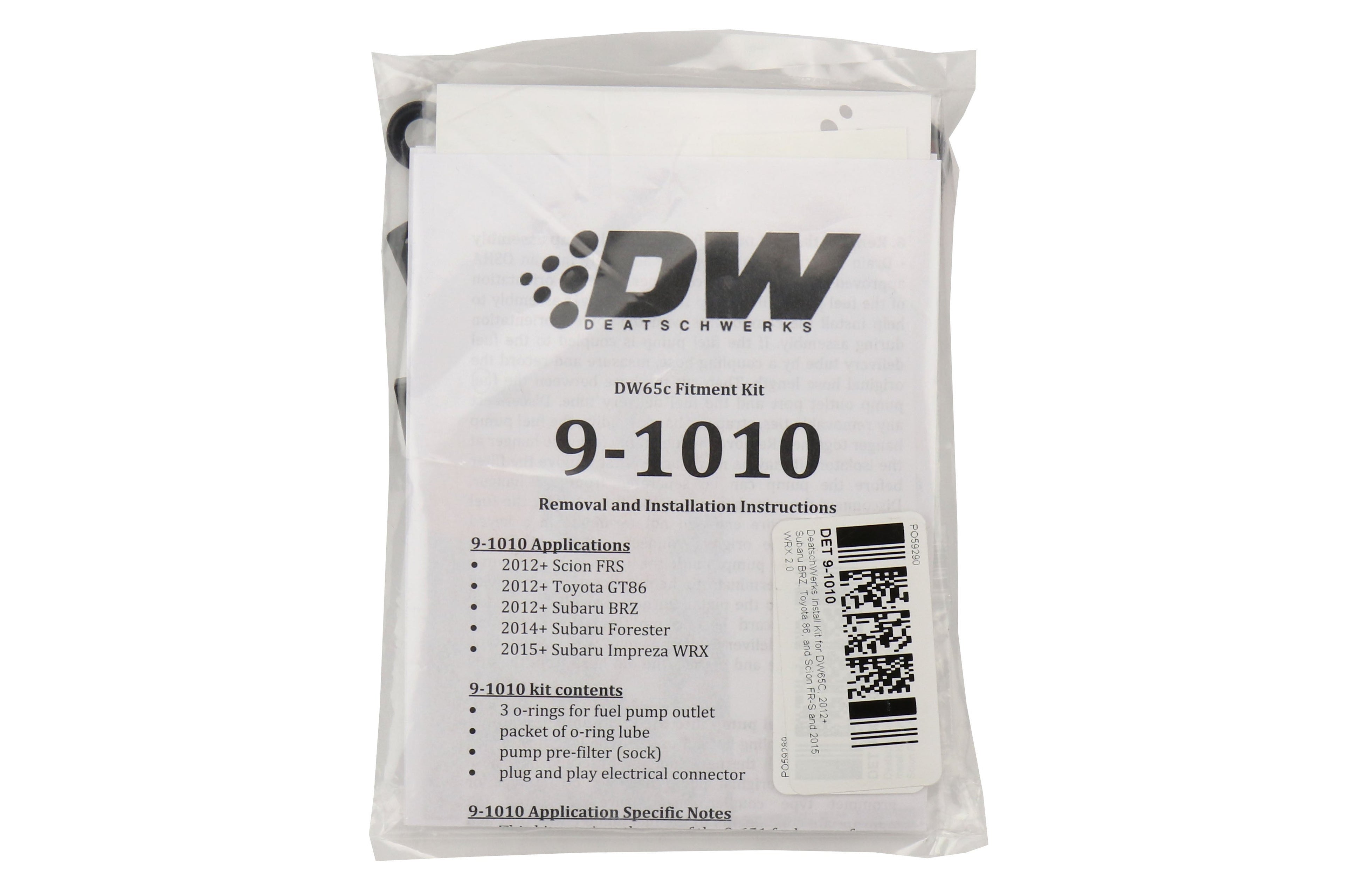 DeatschWerks DW65C Fuel Pump Install Kit - 2013-2021 Scion FR-S / Subaru BRZ / Toyota 86