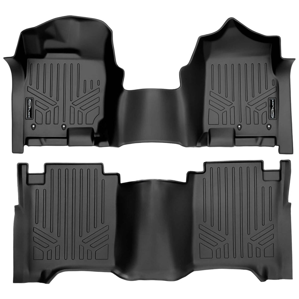 SMARTLINER Floor Liners for 2017-2024 Nissan Titan King Cab (1st Row Bench) With OTH Coverage