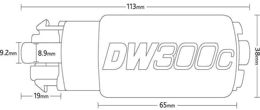 DeatschWerks DW300 Series Fuel Pump w/ Install Kit - 2015-2021 Subaru WRX / 2013-2016 Scion FR-S / 2013-2020 Subaru BRZ / 2017-2019 Toyota 86
