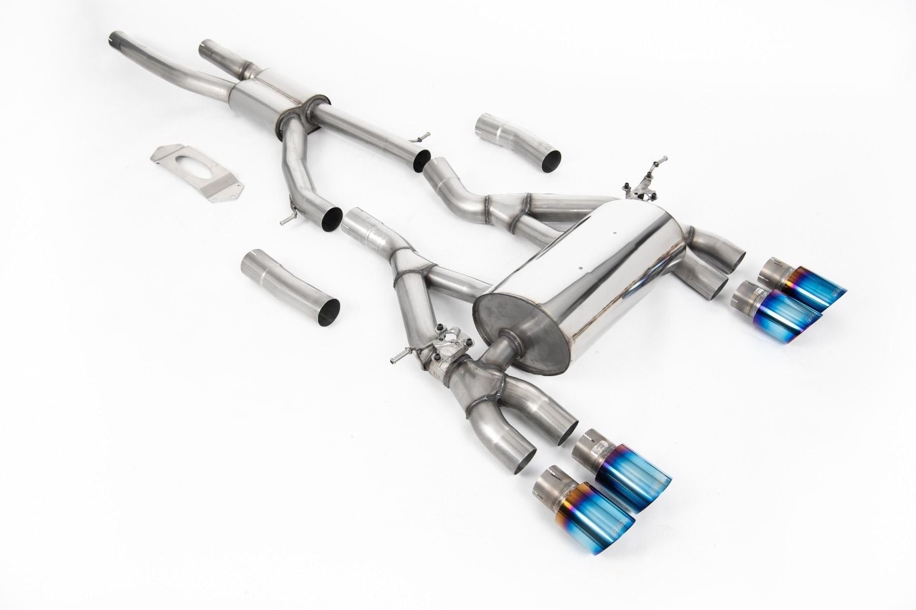 F80 / F82 GPF / OPF BACK ROAD EXHAUST SYSTEM WITH POLISHED GT-90 TRIMS