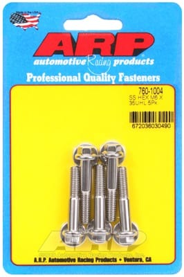 ARP M6 x 1.00 x 35 Hex SS Bolts (Set of 5)