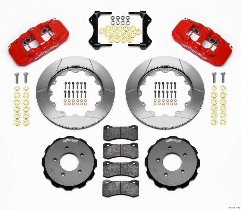 Wilwood AERO6 Front Hat Kit 14.00 Red 99-06 BMW E46