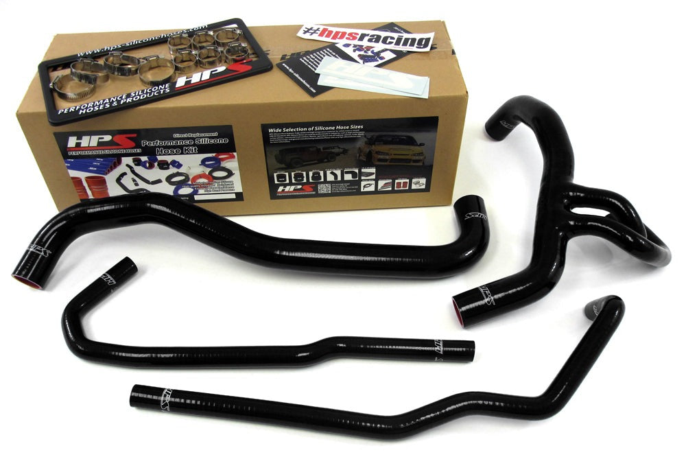 HPS Black Reinforced Silicone Radiator Hose Kit Coolant Ford 10-13 F150 SVT Raptor 6.2L V8