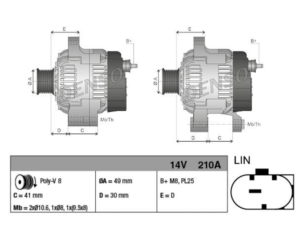 BMW F25 X3/X4 xDrive35i New Engine Alternator OEM 12317616119