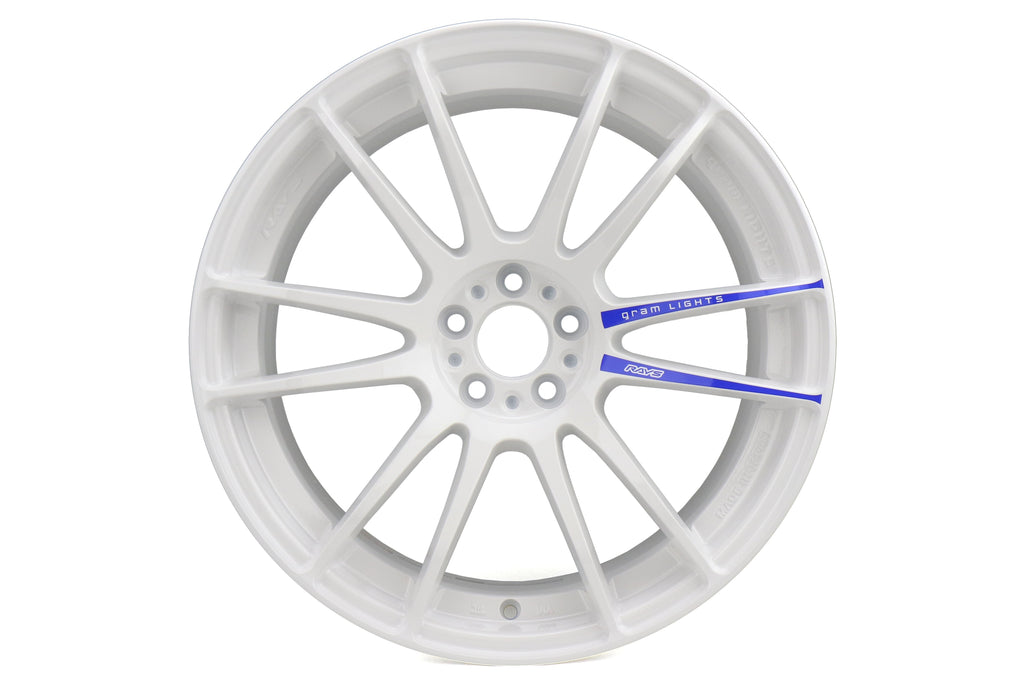 Rays Gram Lights 57Xtreme Spec D (Face 2) White 18x9.5 +38mm 5x100 (Single Wheel) - 2013-2024 Subaru BRZ / Scion FR-S / Toyota GR86 / 2014-2018 Subaru Forester