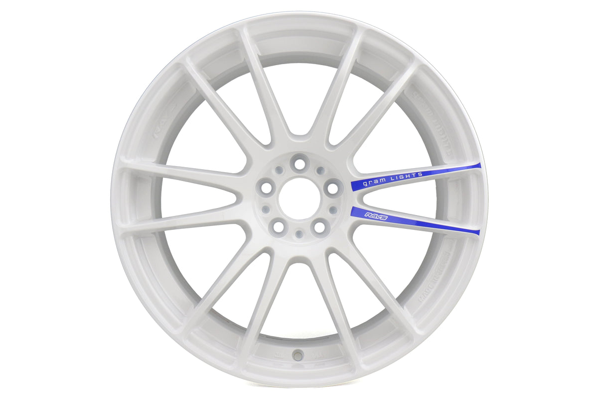 Rays Gram Lights 57Xtreme Spec D (Face 2) White 18x9.5 +38mm 5x100 (Single Wheel) - 2013-2024 Subaru BRZ / Scion FR-S / Toyota GR86 / 2014-2018 Subaru Forester