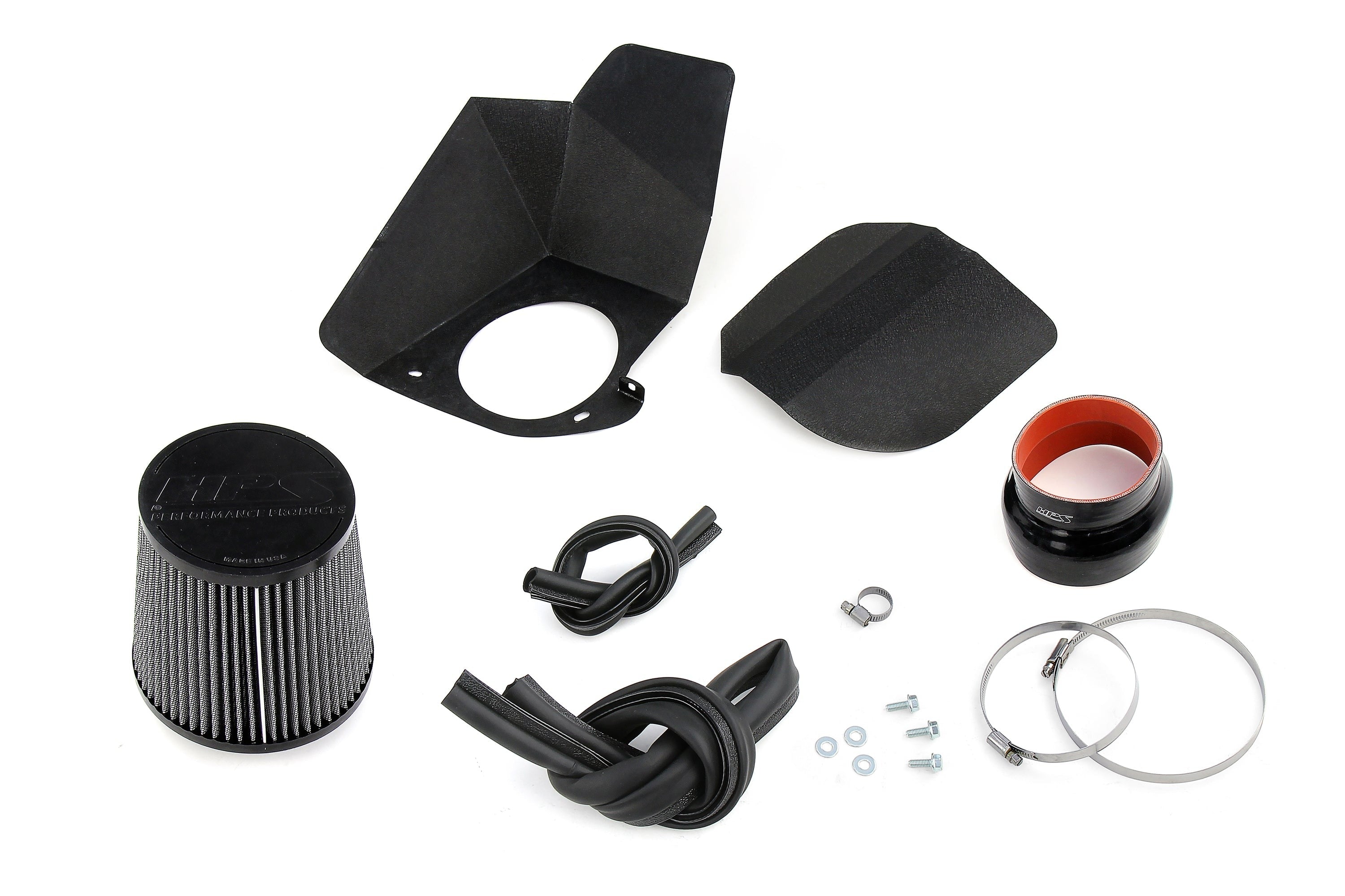 HPS Performance Air Intake with Heat Shield, Dodge 2019-2023 Charger Hellcat 6.2L V8 Supercharged, 827-681